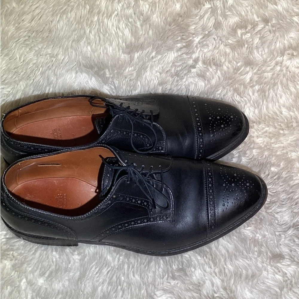 Allen Edmonds Sanford Mens Black Leather lace up shoes size 11.5